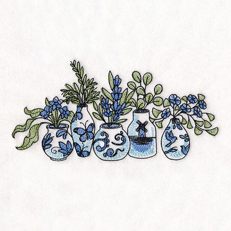 Delft for Spring Vases Border