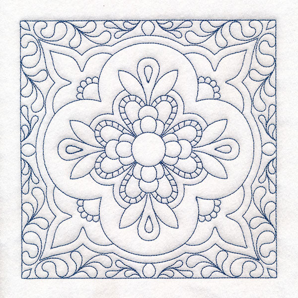 Fanciful Relief Quilting Square (Double Run)