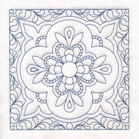 Fanciful Relief Quilting Square (Double Run)