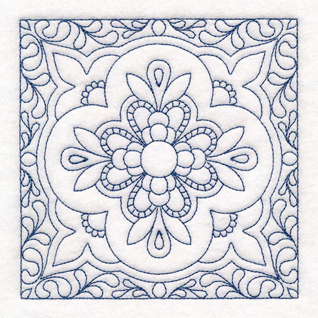 Fanciful Relief Quilting Square (Double Run)