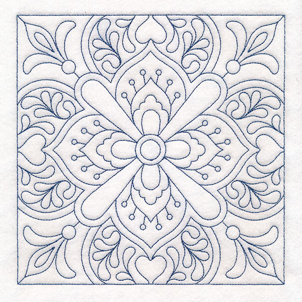 Decorative Relief Quilting Square (Double Run)