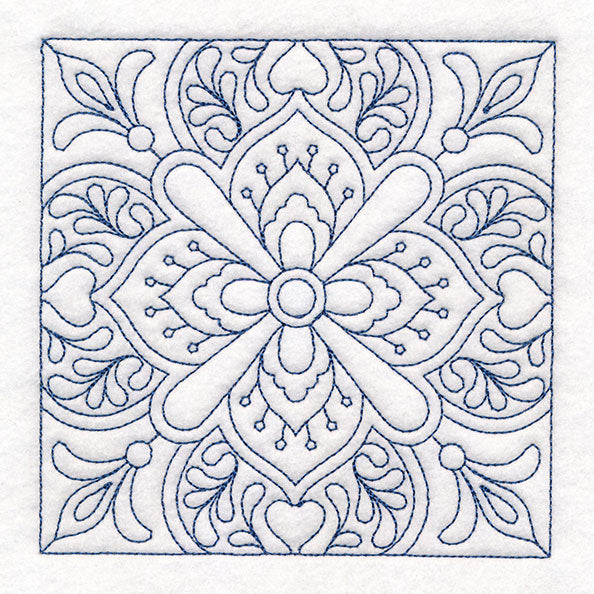 Decorative Relief Quilting Square (Double Run)