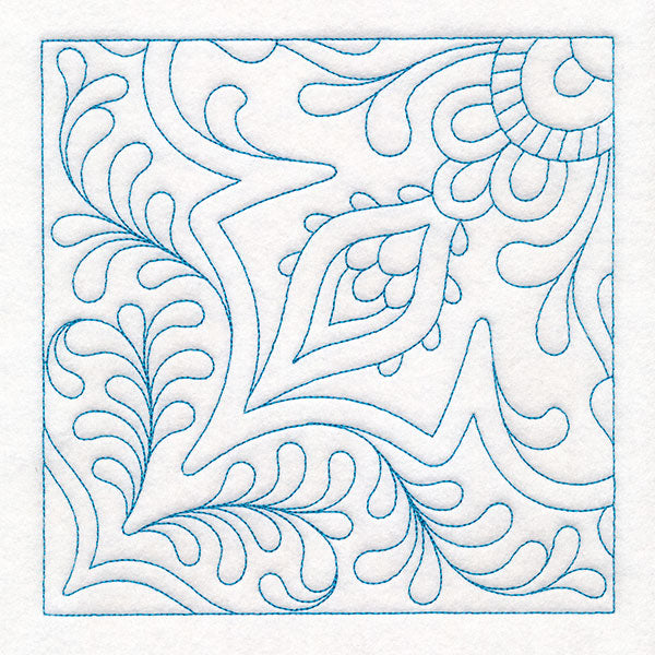 Fanciful Relief Quilting Corner (Double Run)