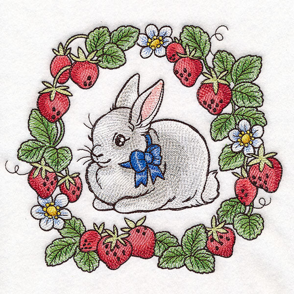 Strawberry Bunny Wreath