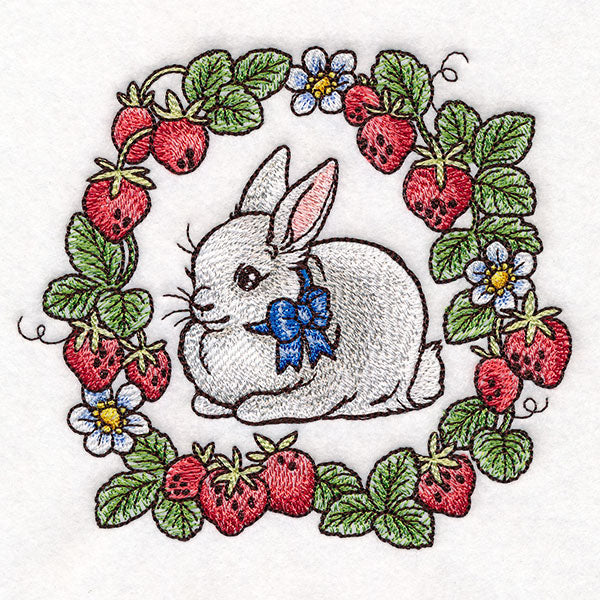 Strawberry Bunny Wreath