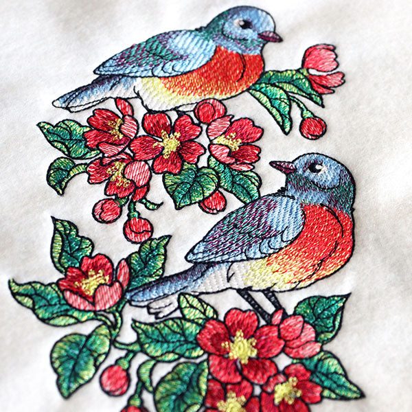 Color Theory Bluebirds & Springtime Blossoms