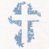 Cross in Flowers (Embossed)