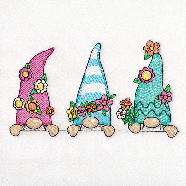 Peeking Spring Gnome Trio