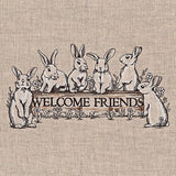 Welcome Friends Bunny Sign