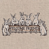 Welcome Friends Bunny Sign