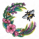 Buzzing Through Blooms Wreath