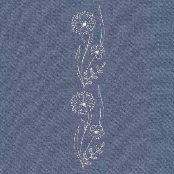 Delicate Vertical Wildflower Border (Whitework)