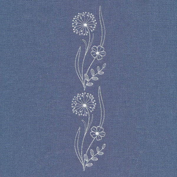 Delicate Vertical Wildflower Border (Whitework)