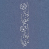 Delicate Vertical Wildflower Border (Whitework)