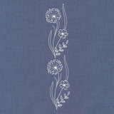 Delicate Vertical Wildflower Border (Whitework)