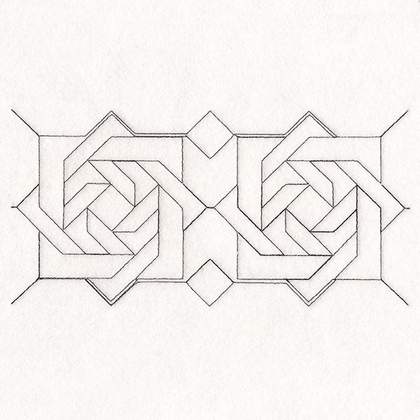 Pattern Edge Design Geometric Pattern (Edge-to-Edge Quilting) - Square – Embroidery Library