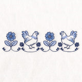 Delicate Delft Blue Border- Chicken