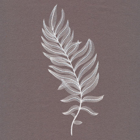 Wavy Whitework Feather Fern