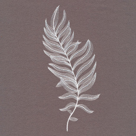 Wavy Whitework Feather Fern