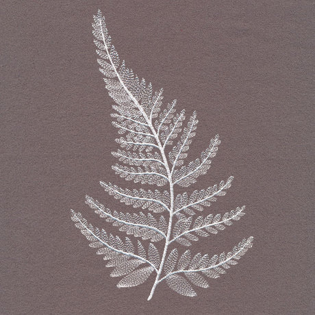Elegant Whitework Leaf Fern
