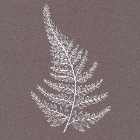 Elegant Whitework Leaf Fern