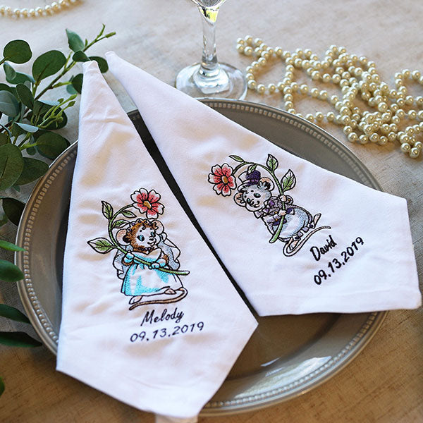 Wedding Mice with Flowers - Groom