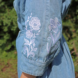 Classic Blooms Tall Border 3 (Whitework)