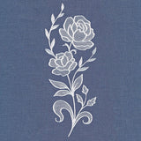 Classic Blooms Tall Border 3 (Whitework)