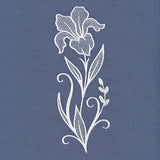 Classic Blooms Tall Border 1 (Whitework)