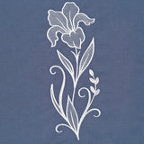 Classic Blooms Tall Border 1 (Whitework)
