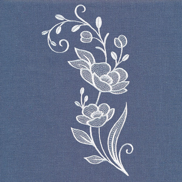 Classic Blooms Spray (Whitework)