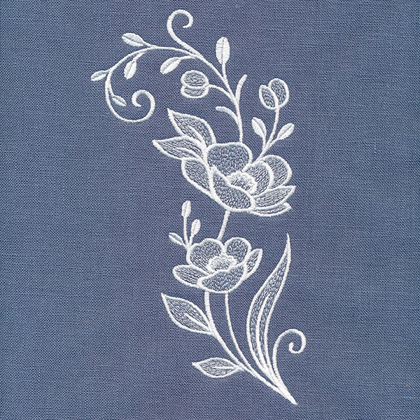 Classic Blooms Spray (Whitework) – Embroidery Library