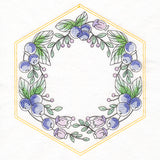 Sweet Fruit Quilt  Hexagon - Blueberries
