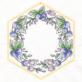 Sweet Fruit Quilt  Hexagon - Blueberries