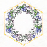 Sweet Fruit Quilt  Hexagon - Blueberries