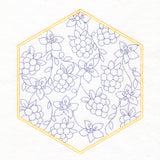 Sweet Fruit Quilt Hexagon - Blackberries