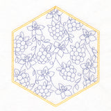 Sweet Fruit Quilt Hexagon - Blackberries