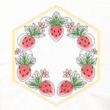 Sweet Fruit Quilt Hexagon - Strawberries