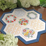 Sweet Fruit Quilt Hexagon - Strawberries