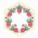 Sweet Fruit Quilt Hexagon - Strawberries