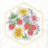Sweet Fruit Quilt Hexagon - Fruit and Blooms