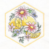 Sweet Fruit Quilt Hexagon - Citrus and Blooms