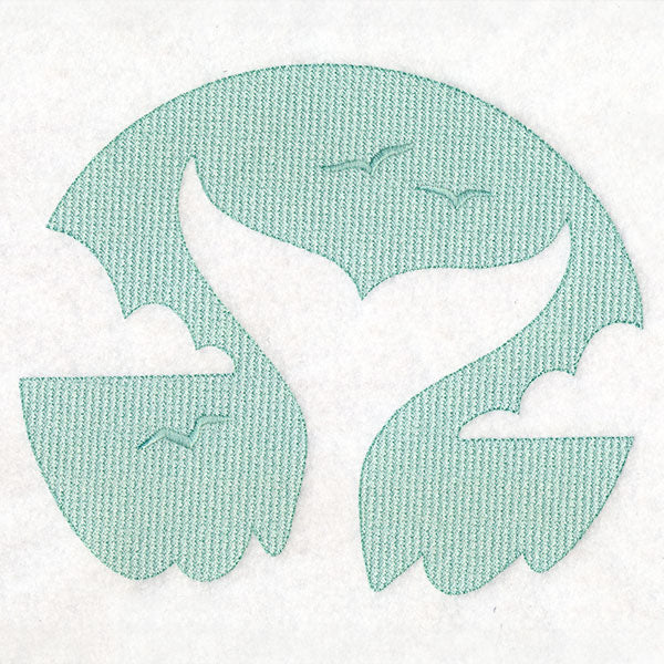 Summer Escape Whale Tail (Embossed) – Embroidery Library