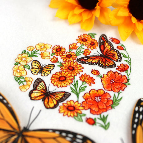 Butterfly Meadow Heart