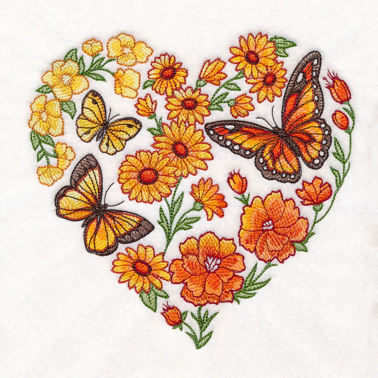 Butterfly Meadow Heart