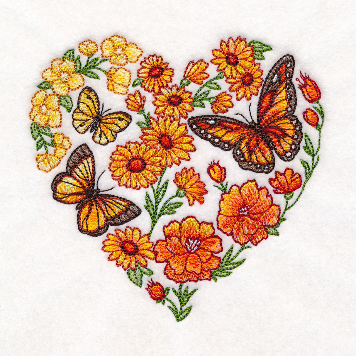 Butterfly Meadow Heart