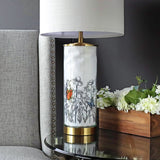 Wildflower Etching with Butterflies & Bee