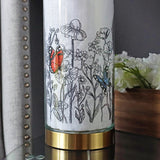 Wildflower Etching with Butterflies & Bee