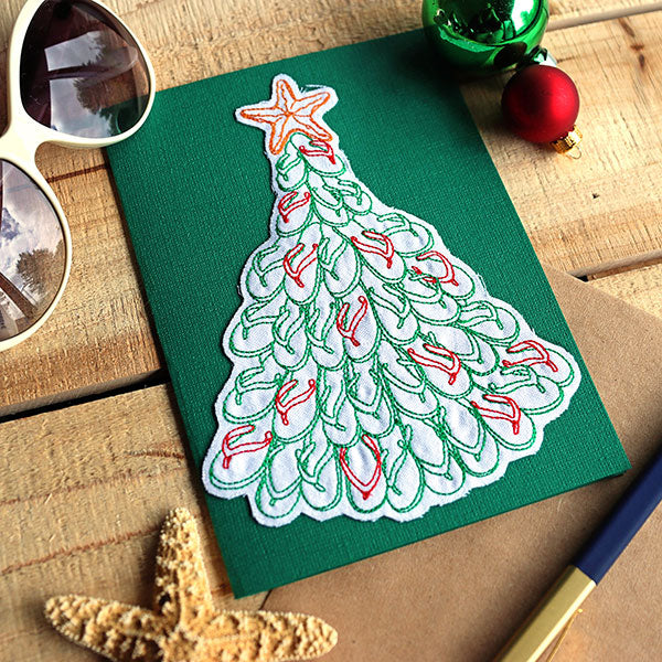 Tropical Flip-Flop Christmas Tree – Embroidery Library