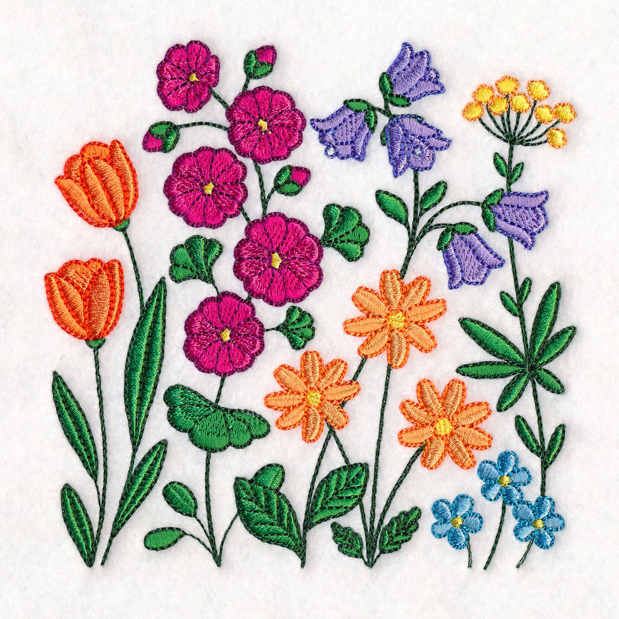 Wildflower Field Square Border